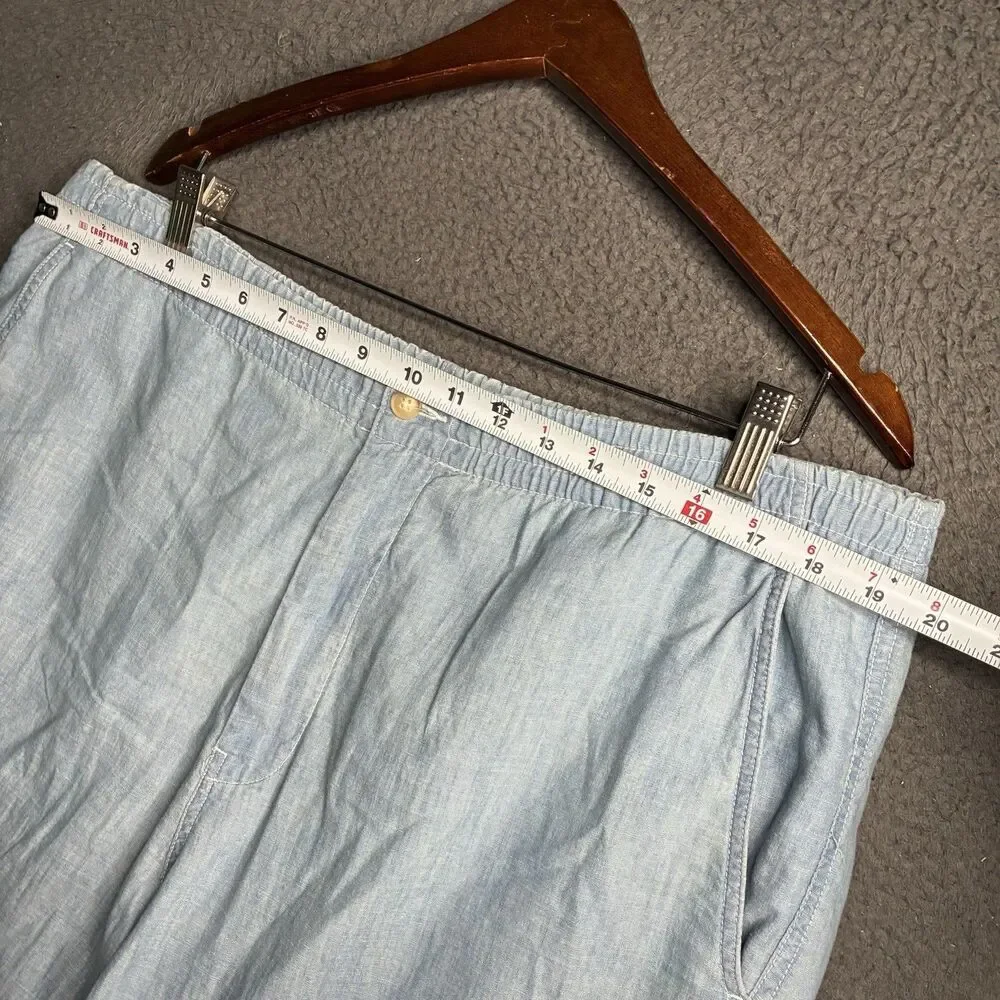 Polo Ralph Lauren Classic Fit Pant Men 2XL Blue Elastic Waist Drawstring Pony